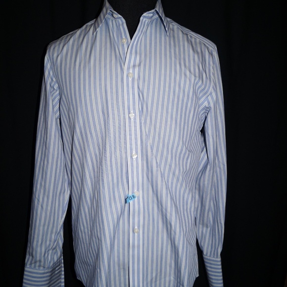 CHARLES TYRWHITT Dress Shirt 16 34 Non Iron Slim - Picture 2 of 6